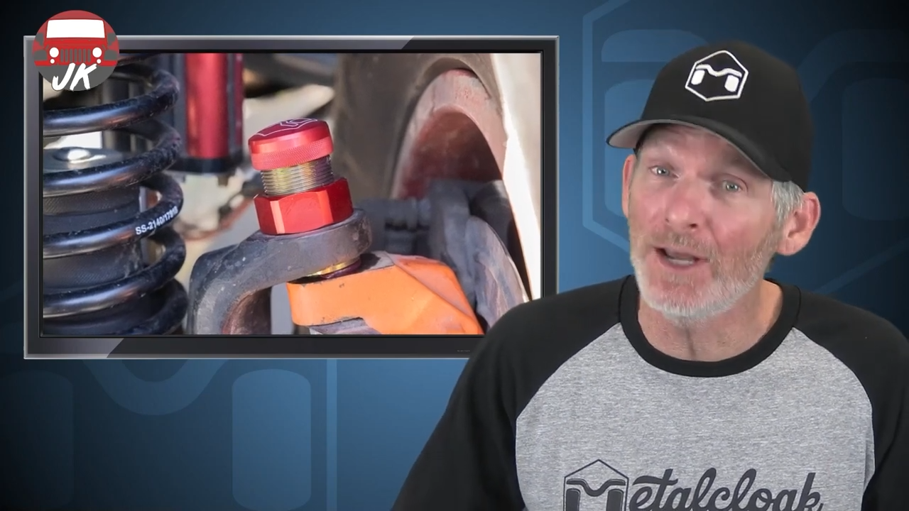 featured metalcloak product jeep jk wrangler baller joints, connection between knuckle at end of solid axle and pivoting hub assembly