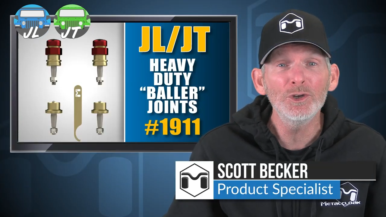 metalcloak jeep jl wrangler jt gladiator baller joints, scott becker product specialist
