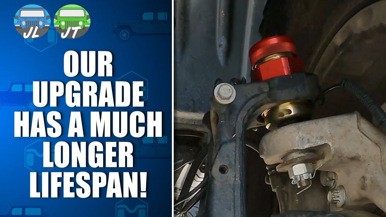 metalcloak jeep jl wrangler jt gladiator baller joints, much longer lifespan than typical ball joint or deletes