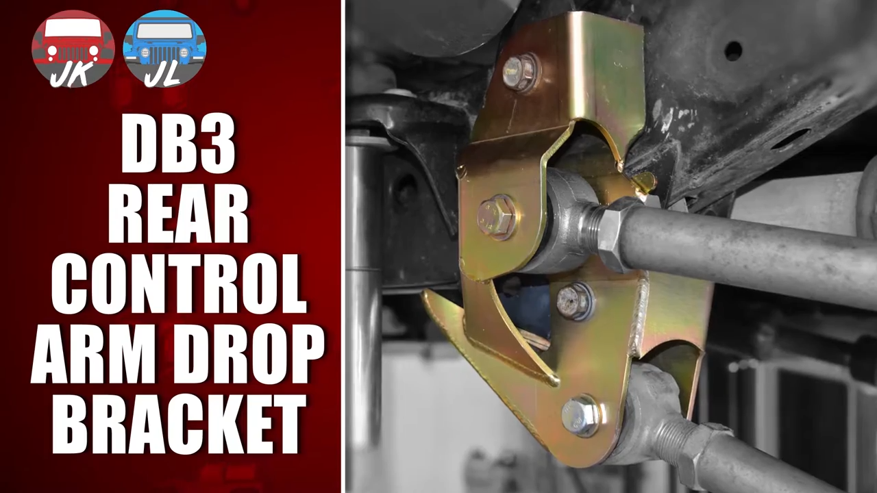 metalcloak patented db3 rear control arm drop bracket Jeep JK/JL, game-changing solution