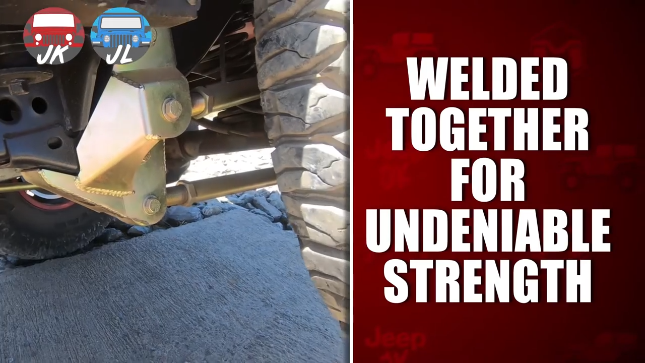 metalcloak patented db3 rear control arm drop bracket Jeep JK/JL, welded assembly for undeniable strength
