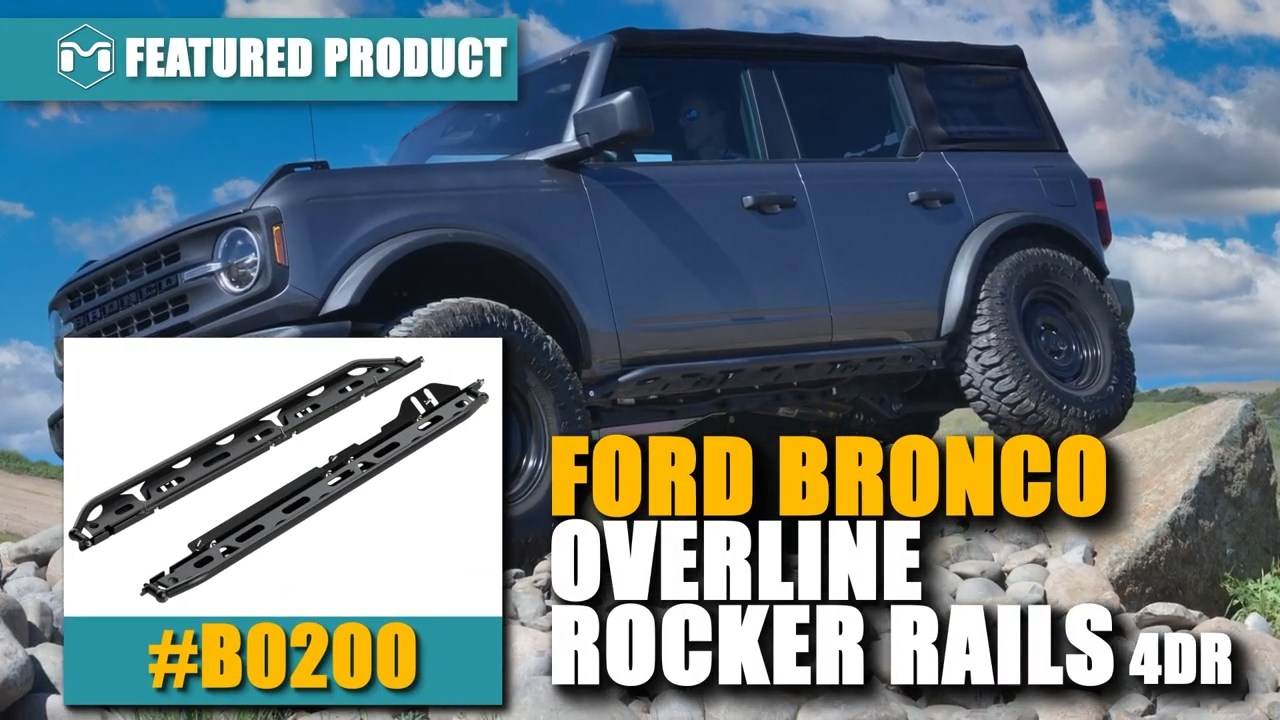 metalcloak ford bronco 6g 4-door Overline Rocker Rails