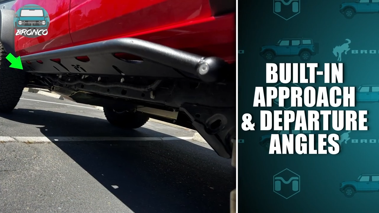 metalcloak ford bronco 6g 4-door Overline Rocker Rails, built in approach and departure angles