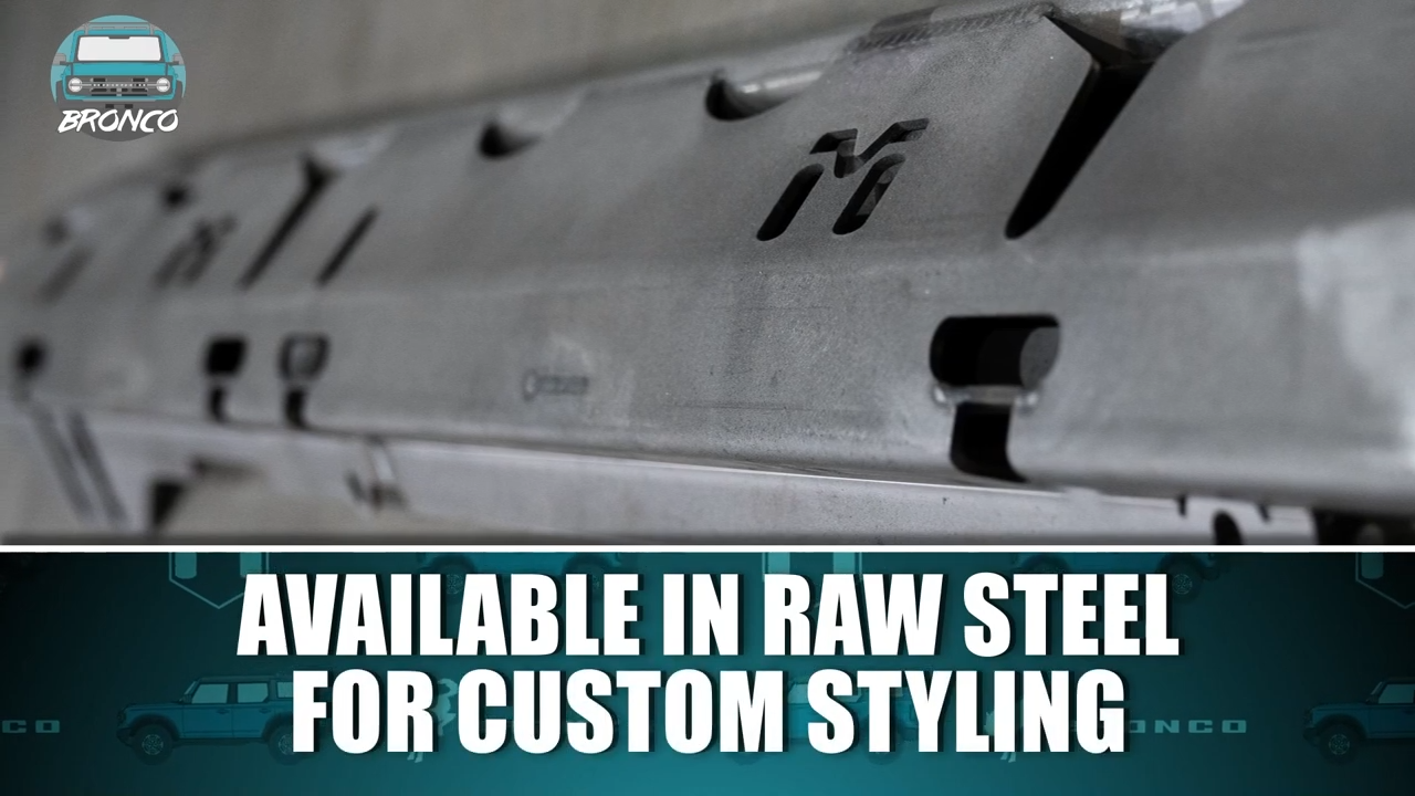 metalcloak ford bronco 6g 4-door Overline Rocker Rails, can come in raw metal for custom styling