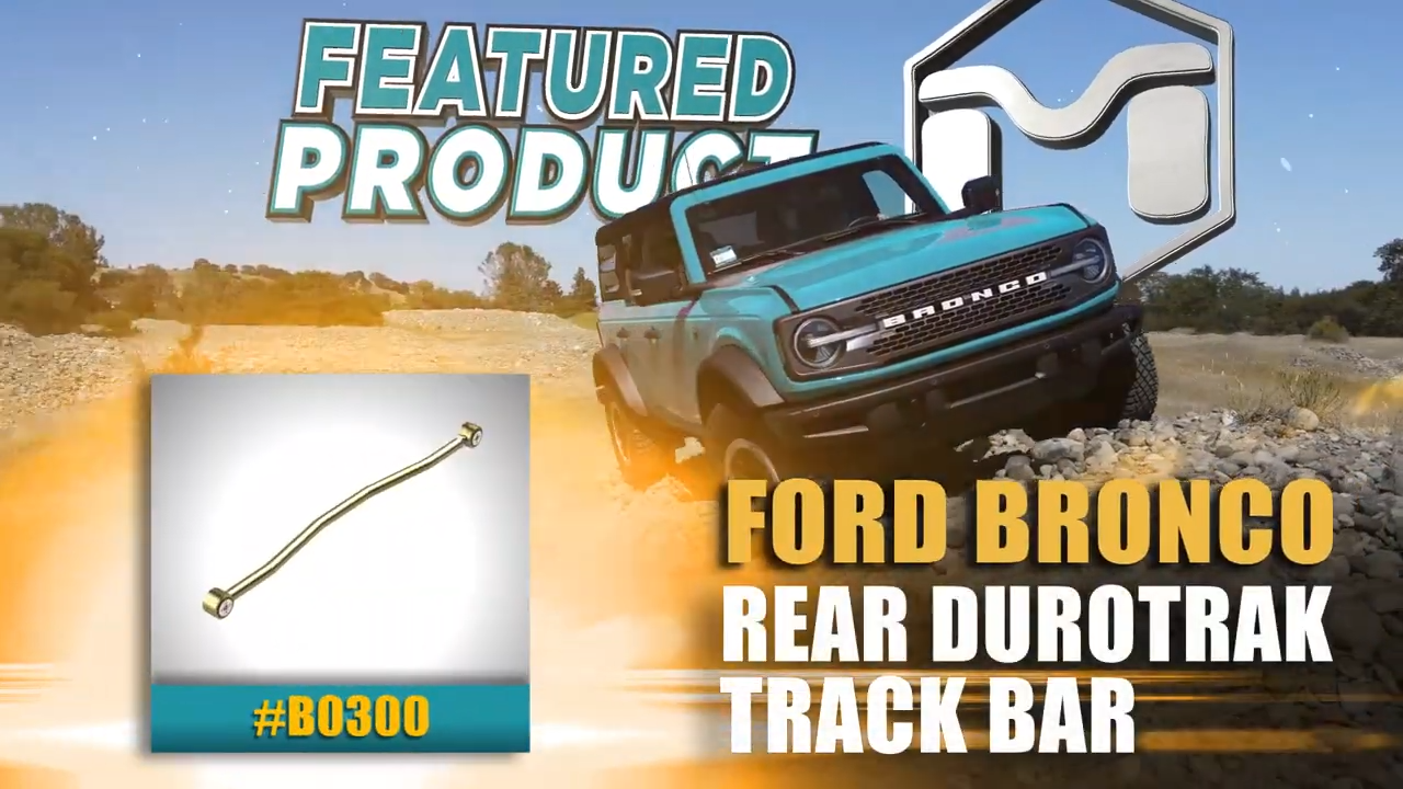 metalcloak bronco rear durotrak track bar, heavy duty upgrade