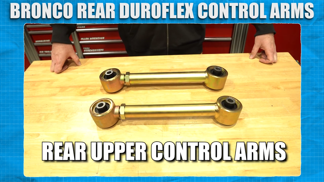 metalcloak installation instructions bronco 6g rear duroflex control arm set, rear upper control arms