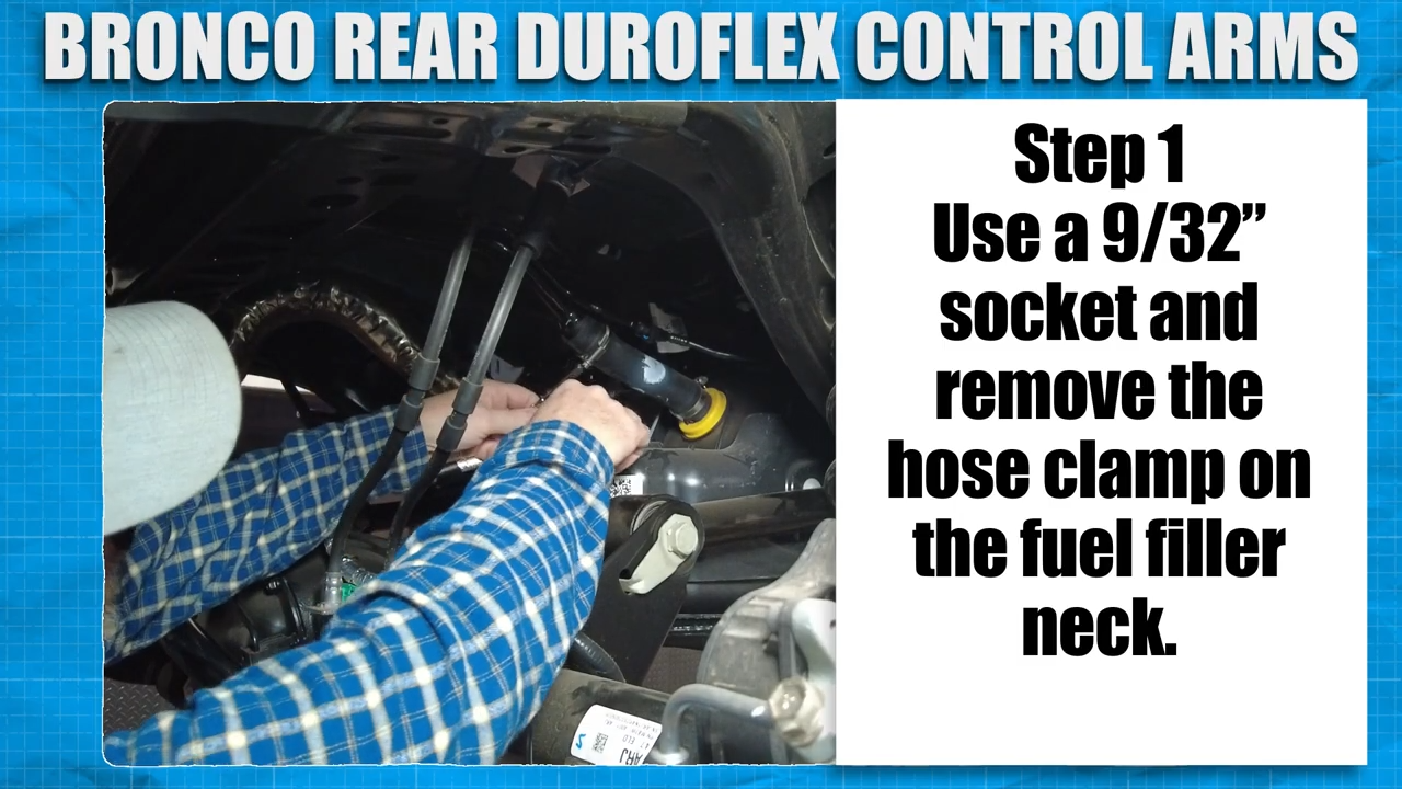 metalcloak installation instructions bronco 6g rear duroflex control arm set, remove hose clamp on fuel filler neck