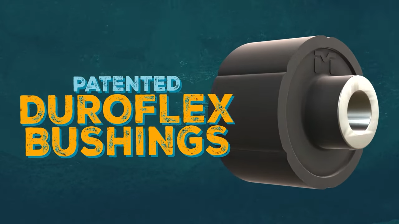 metalcloak control arms equipped with patented duroflex bushings