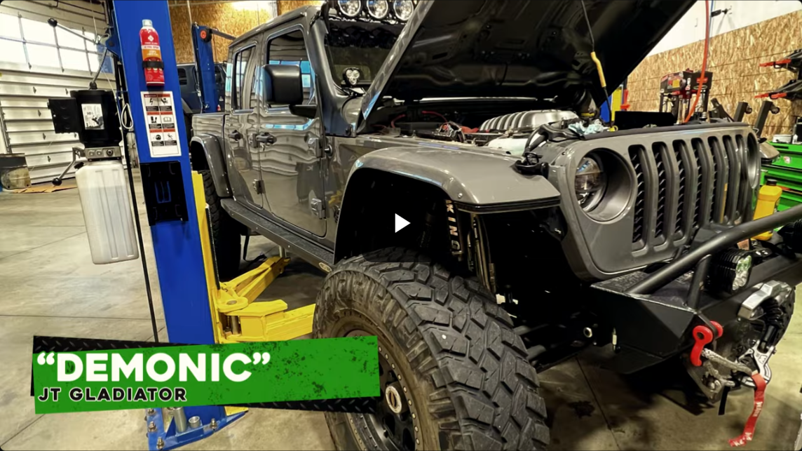 metalcloak rigs & wrenches k suspension, Jeep JT Gladiator Demonic, braided power steering lines install