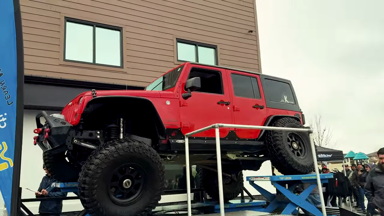 metalcloak rigs & wrenches k suspension, cti trailer, red jeep metalcloak suspension flex test