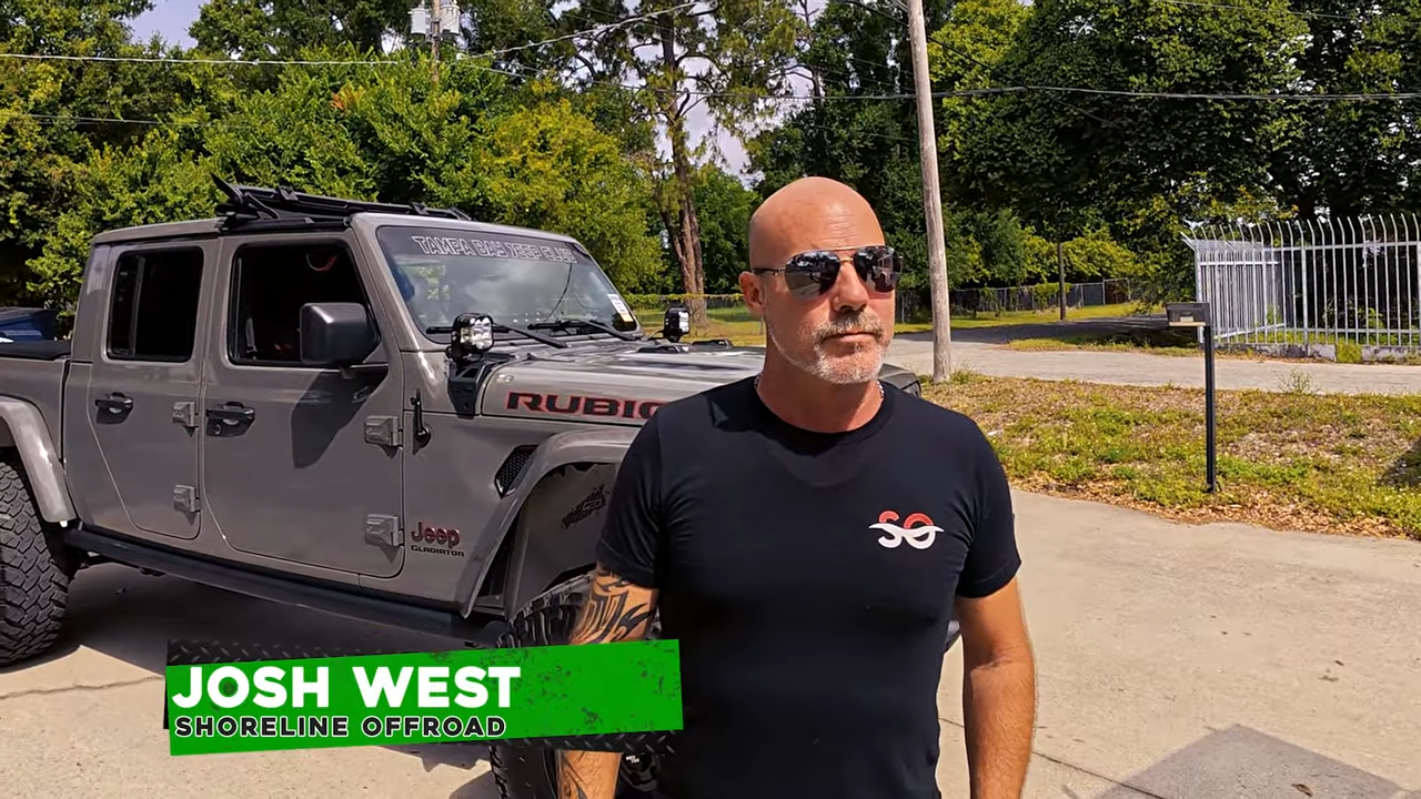 metalcloak rigs & wrenches red scorpion off road, josh shoreline off road, Jeep JT Gladiator install 4.5" Game-Changer suspension lift kit