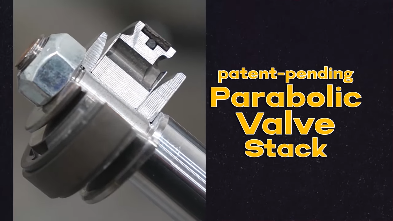 metalcloak rocksport black remote reservoir adjustable coilovers, patent pending parabolic valve stack