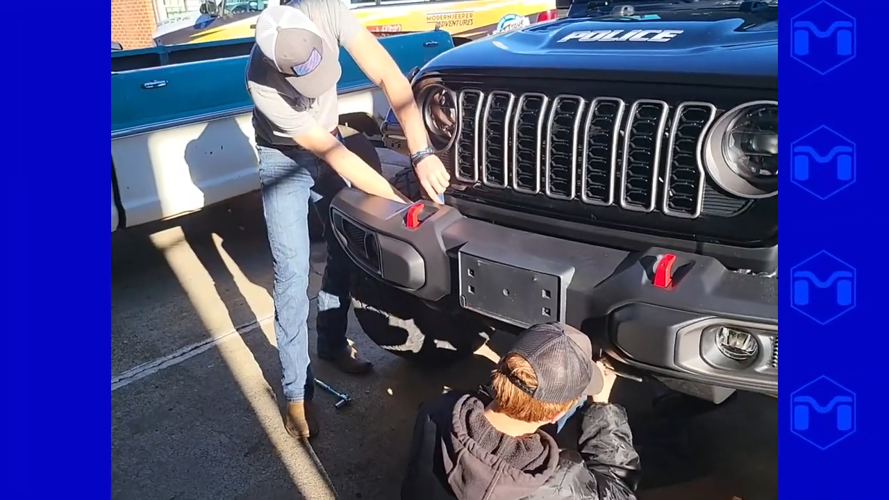 metalcloak el dorado high students get hands on experience working on install of police jeep jl wrangler offroad parts