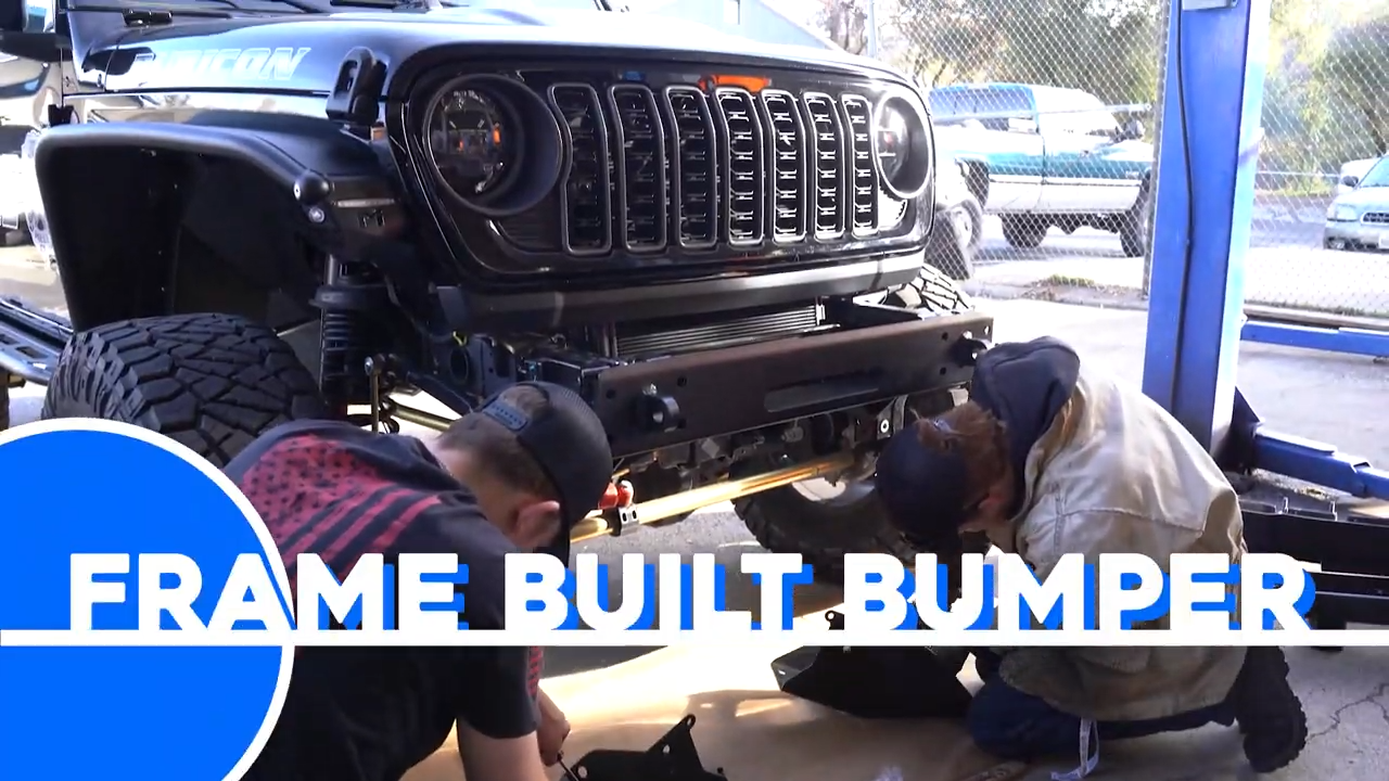 el dorado high school students install metalcloak on police jeep jl wrangler, frame-built bumper