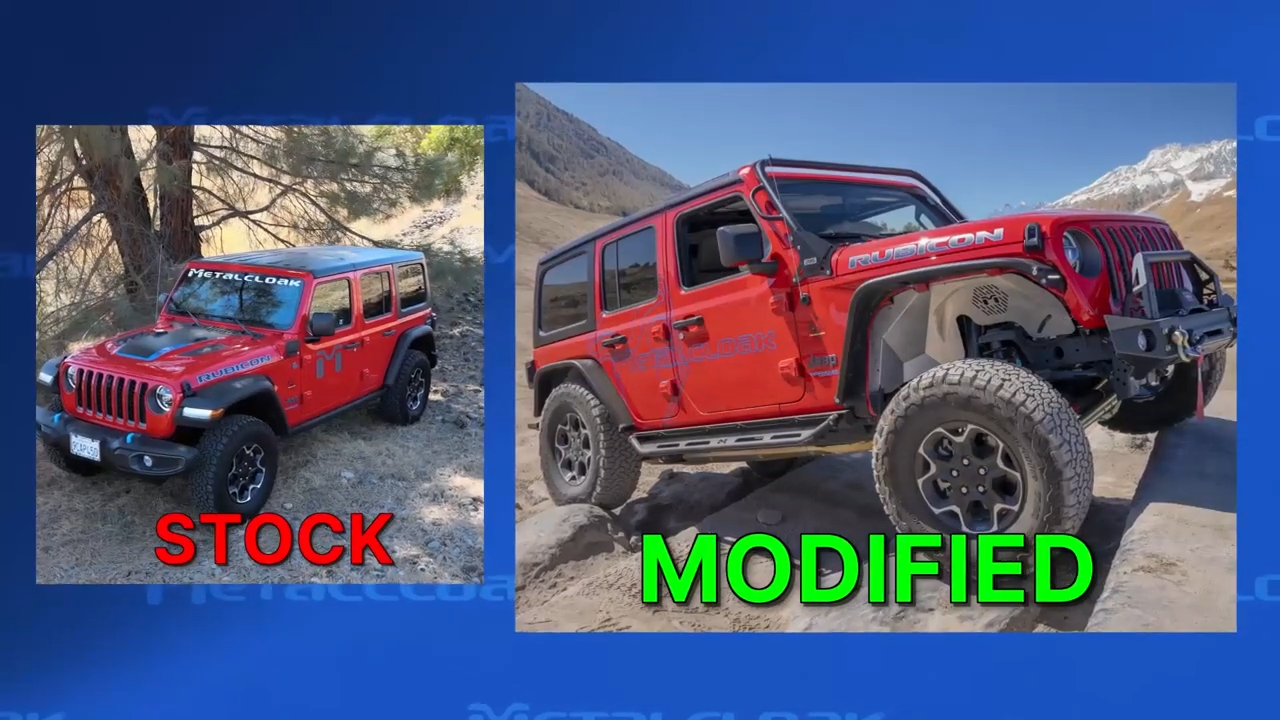 metalcloak how to build a jeep jl wrangler 4xe, body armor upgrades, undercloak integrated armor system skid plates, front and rear differential covers, overland rocker base flip step, front and rear frame-built bumpers, overland tube fenders