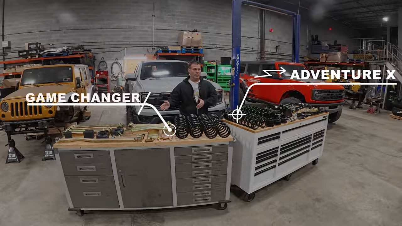 metalcloak vs. rock krawler suspension lift kit comparison, game-changer system, adventure X mid arm