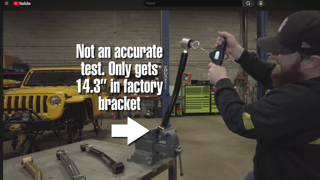 metalcloak vs. rock krawler suspension lift kit comparison, rk joint test is not accurate as is not in factory control arm bracket
