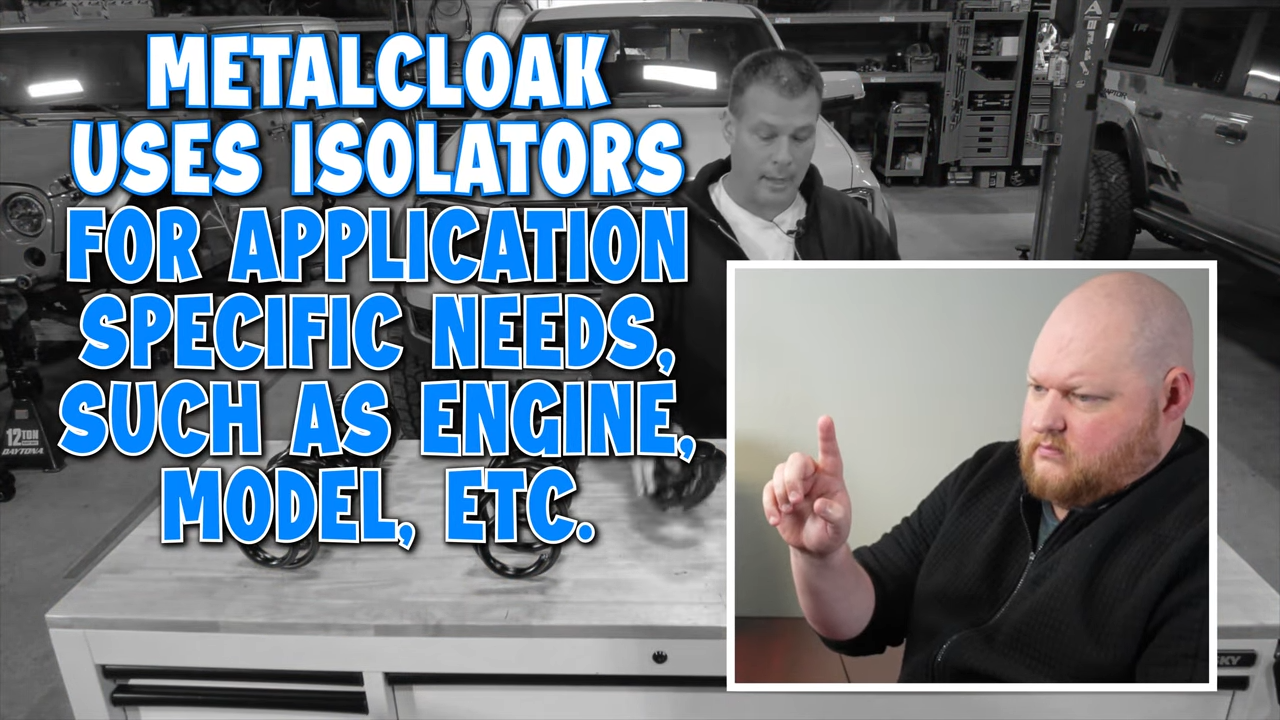 metalcloak vs. rock krawler suspension lift kit comparison, mc uses coil isolator correction pads for application specific needs, engine model powertrain