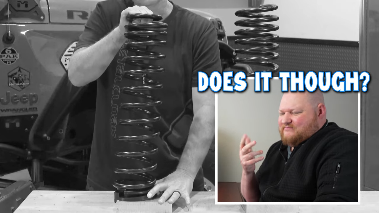 metalcloak vs. rock krawler suspension lift kit comparison, Lower coil isolator not mated to last pitch of rk spring, wobbles at all locations