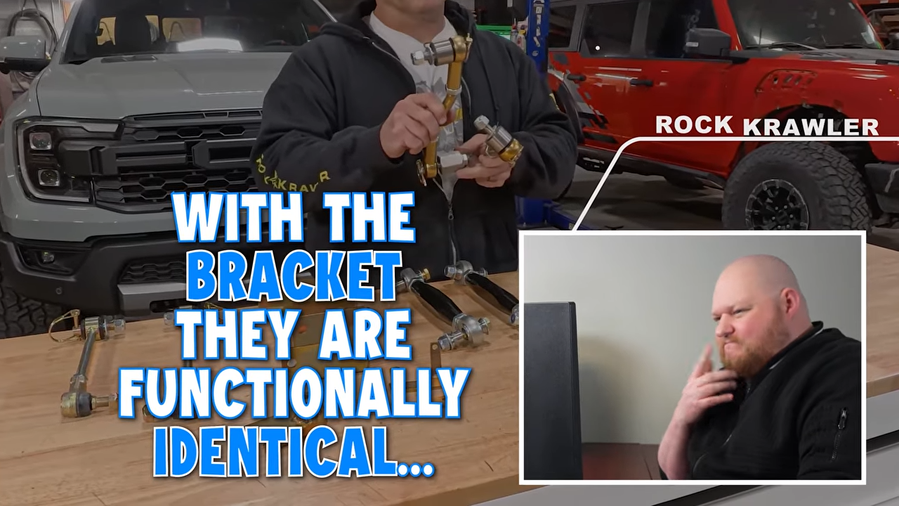 metalcloak vs. rock krawler suspension lift kit comparison, functionally identical with bracket as disconnects of same length