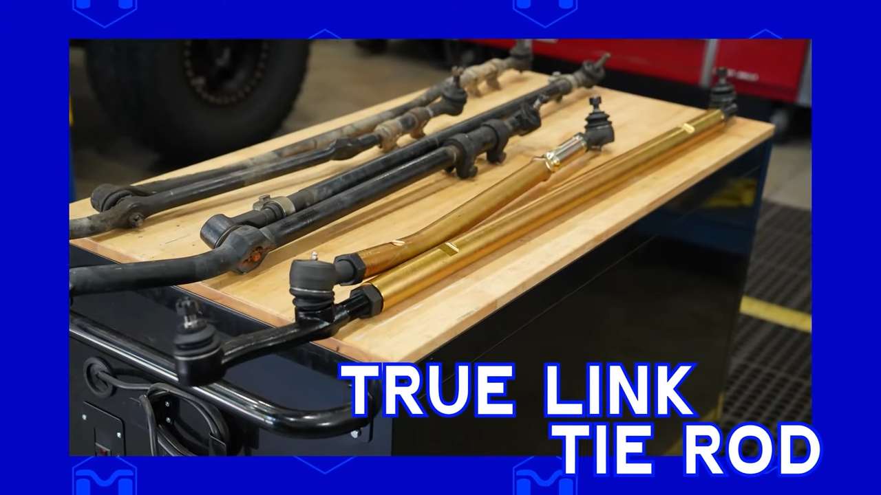 metalcloak tj heavy duty steering system, true link tie rod, removes movement at knuckle end during suspension cycle
