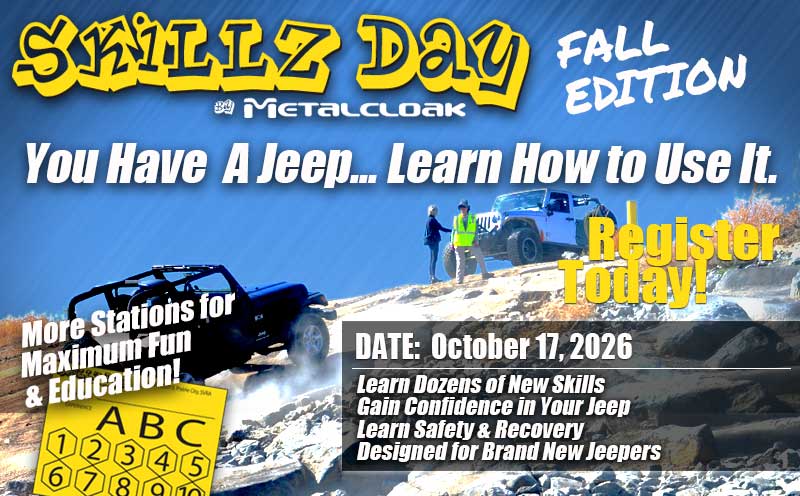 MetalCloak SkillzDay — Jeep Off-Road Training October 17, 2026